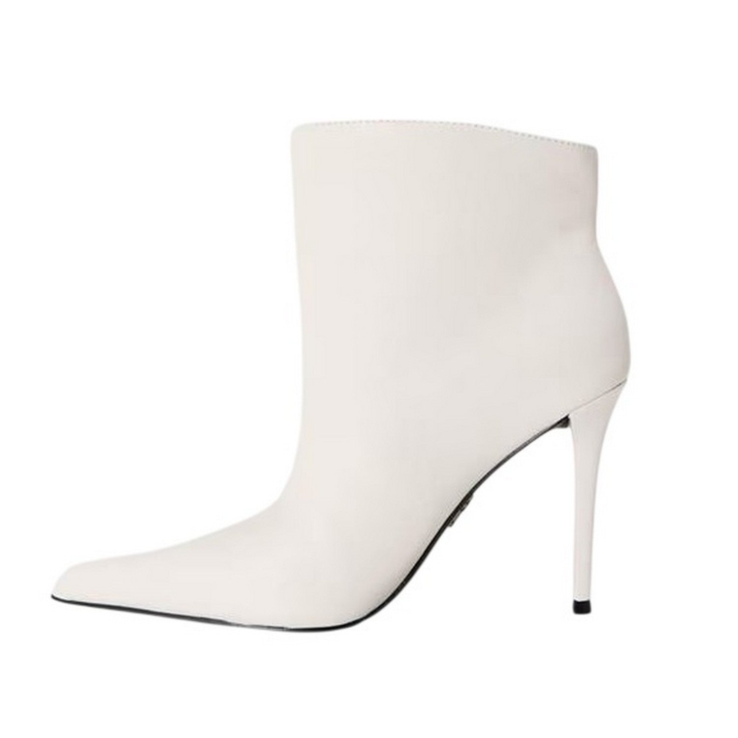White - Back - Steve Madden Womens-Ladies Leather Stiletto Heel Ankle Boots