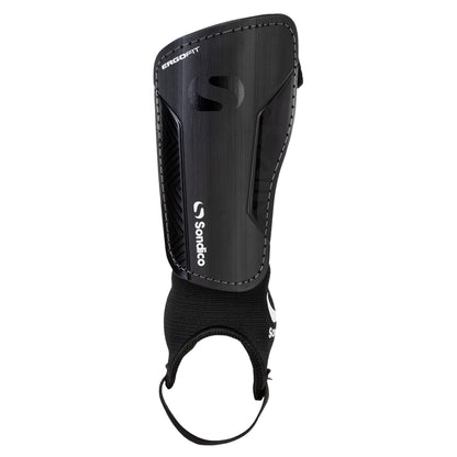 Black-White - Back - Sondico Logo Football Shin & Ankle Guards