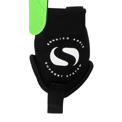 Green-Black - Back - Sondico Logo Football Shin & Ankle Guards
