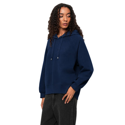 Blue - Side - Head Womens-Ladies Motion Plain Hoodie