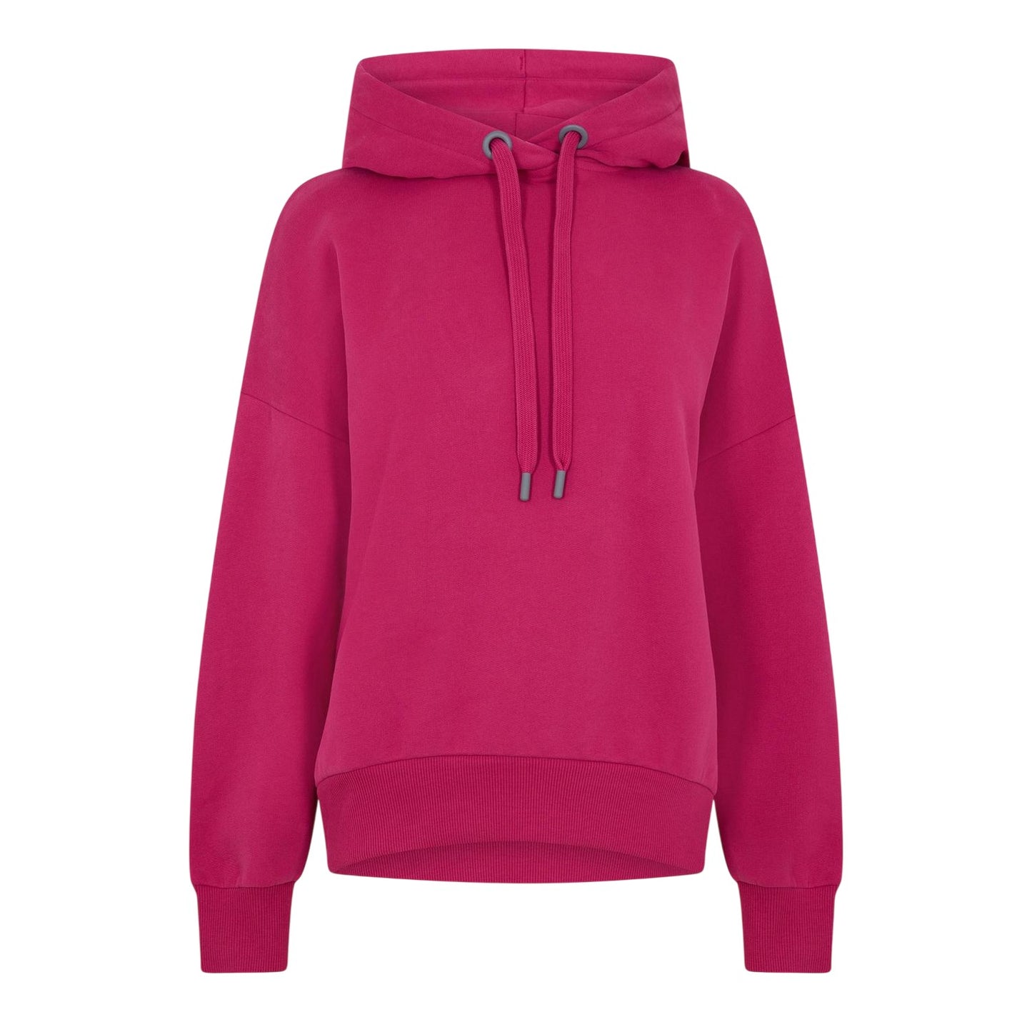 Pink - Front - Head Womens-Ladies Motion Plain Hoodie