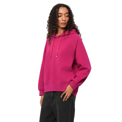 Pink - Side - Head Womens-Ladies Motion Plain Hoodie