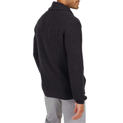 Midnight Navy - Back - Brave Soul Mens Button Cardigan