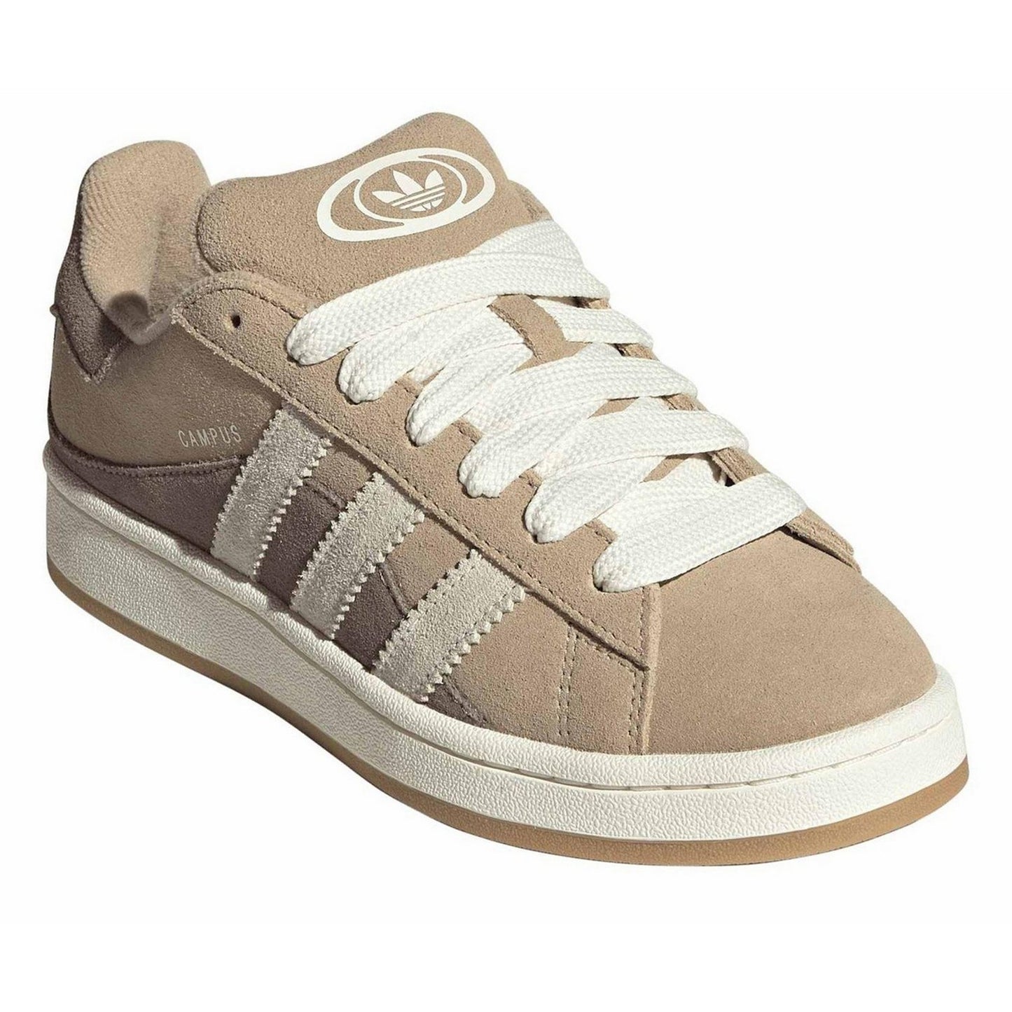 Beige - Pack Shot - Adidas Womens-Ladies Campus 00s Leather Trainers