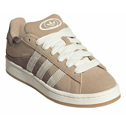 Beige - Pack Shot - Adidas Womens-Ladies Campus 00s Leather Trainers