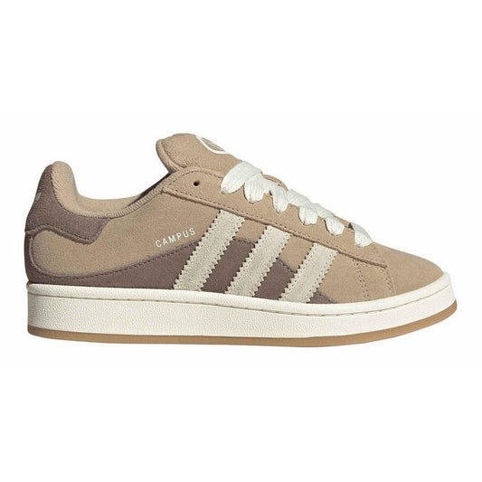 Beige - Front - Adidas Womens-Ladies Campus 00s Leather Trainers
