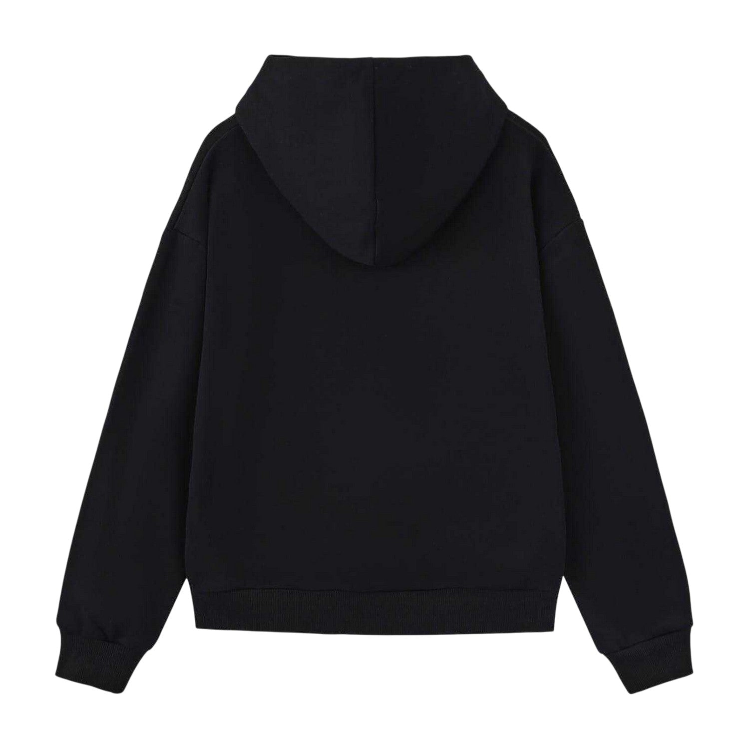 Black-Yellow - Back - Batman Boys Logo Fleece Lined Hoodie