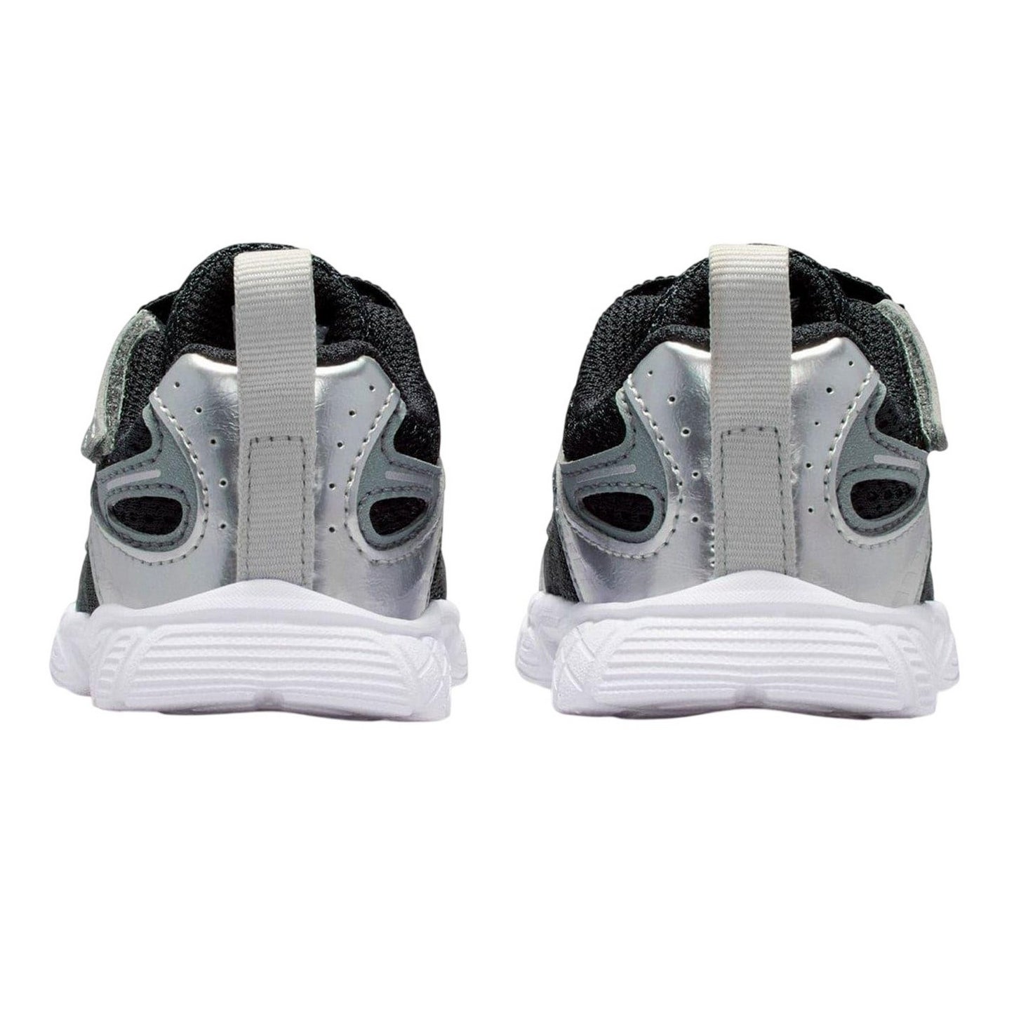 Black-Grey - Back - Nike Childrens-Kids V5 Logo Running Shoes