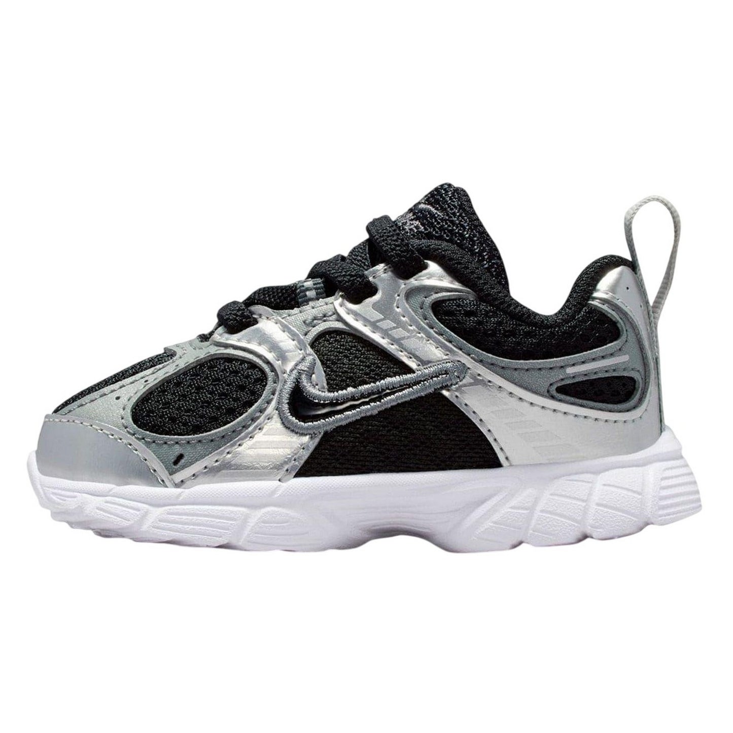 Black-Grey - Side - Nike Childrens-Kids V5 Logo Running Shoes