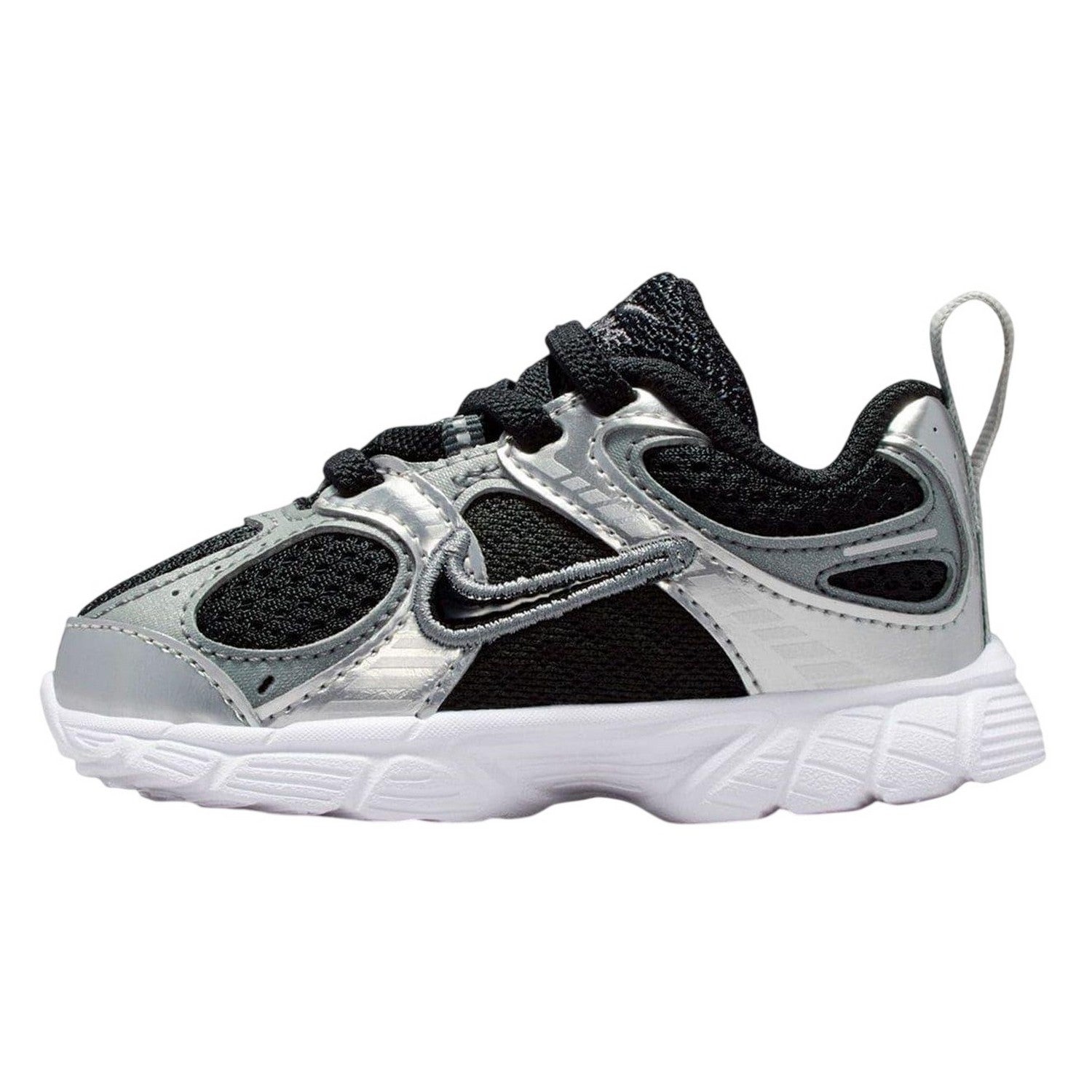 Black-Grey - Side - Nike Childrens-Kids V5 Logo Running Shoes
