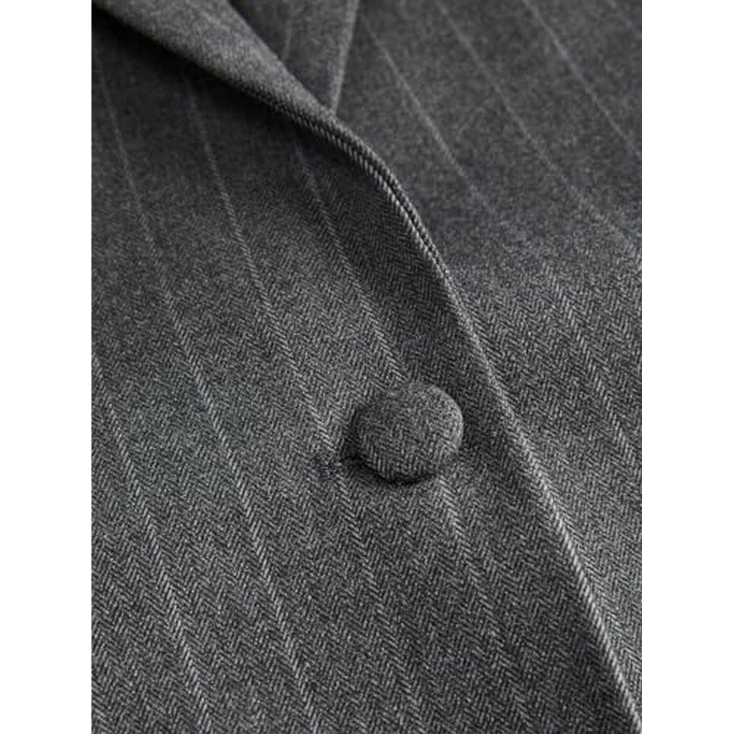 Grey Melange - Side - JJXX Womens-Ladies Mary Stripe Single-Breasted Blazer