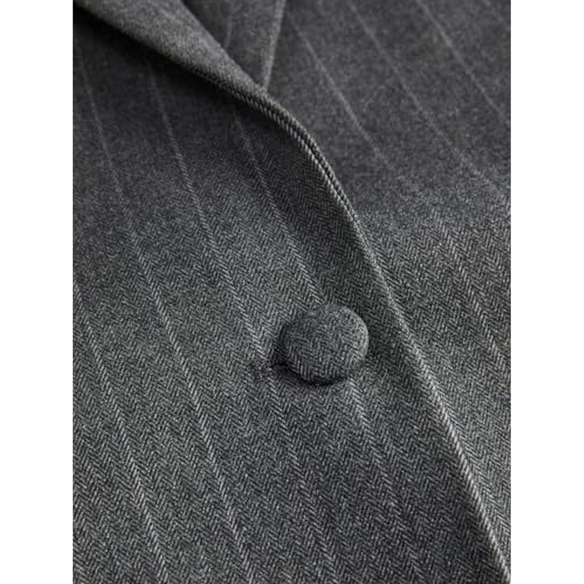 Grey Melange - Side - JJXX Womens-Ladies Mary Stripe Single-Breasted Blazer