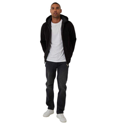 Black - Lifestyle - Threadbare Mens Padded Hooded Jacket