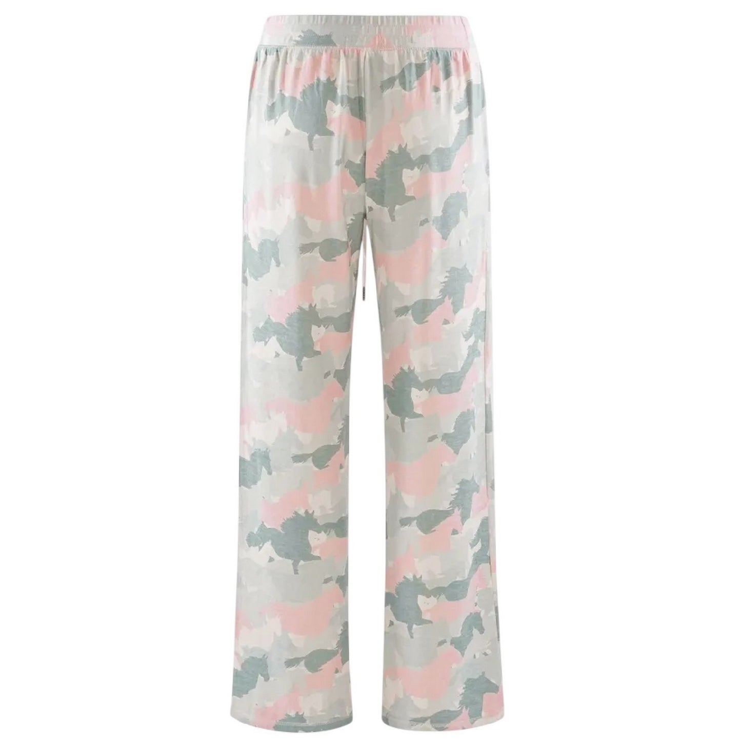 Khaki - Back - PJ Salvage Womens-Ladies Camouflage Lounge Pants