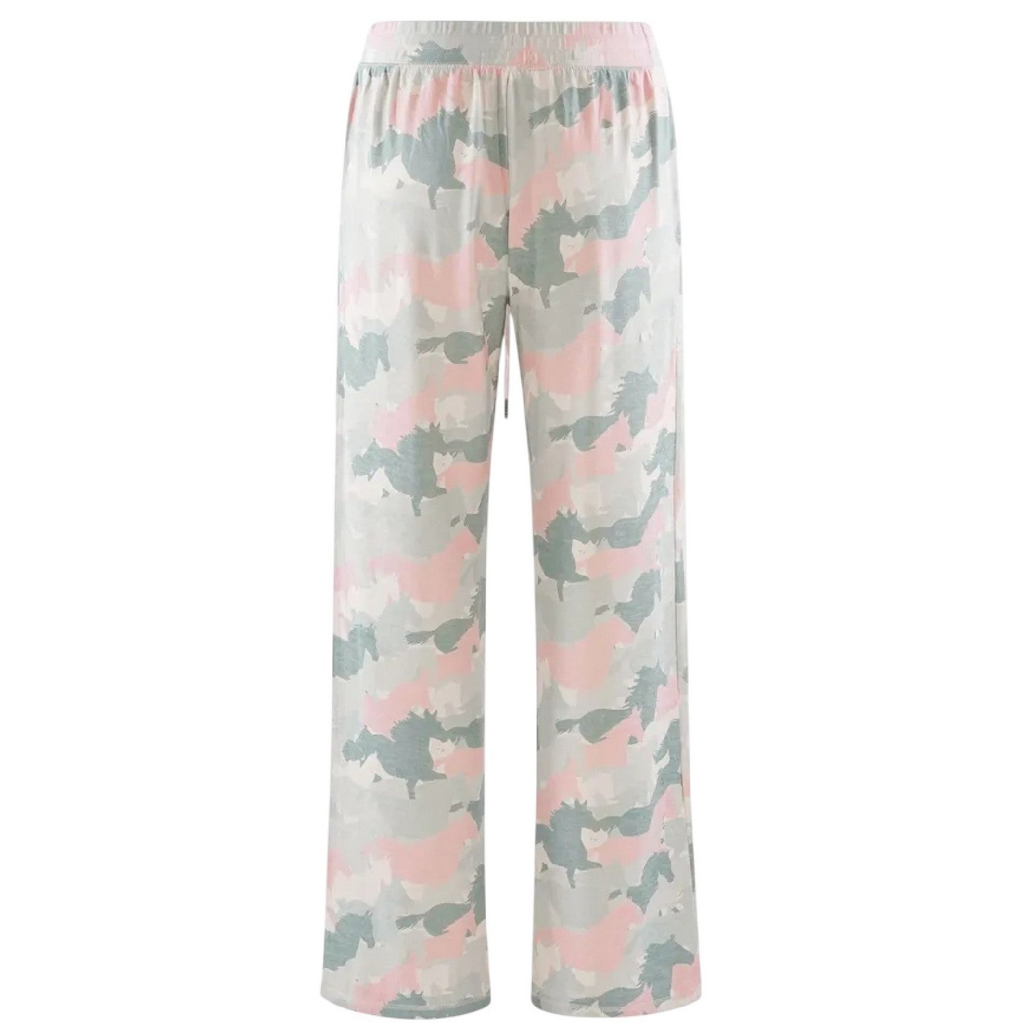 Khaki - Back - PJ Salvage Womens-Ladies Camouflage Lounge Pants