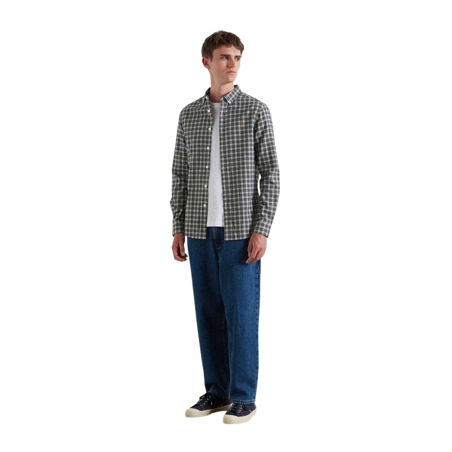 Charcoal Marl - Lifestyle - Farah Mens Milners Checked Shirt