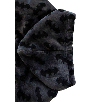 Black-Yellow - Lifestyle - Batman Childrens-Kids Sherpa Fleece Dressing Gown