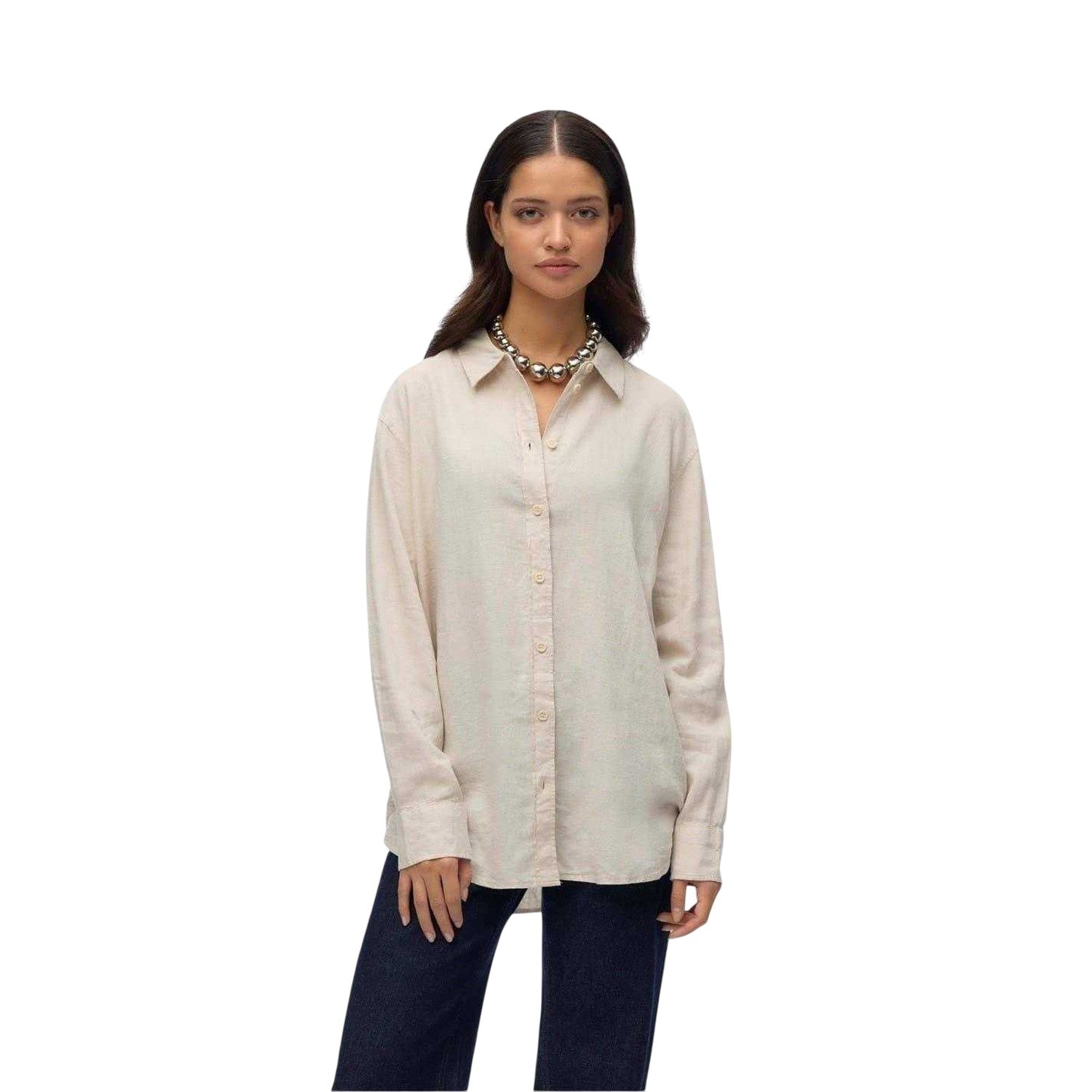 Moonbeam - Lifestyle - Vero Moda Womens-Ladies Linen Blend Regular Shirt
