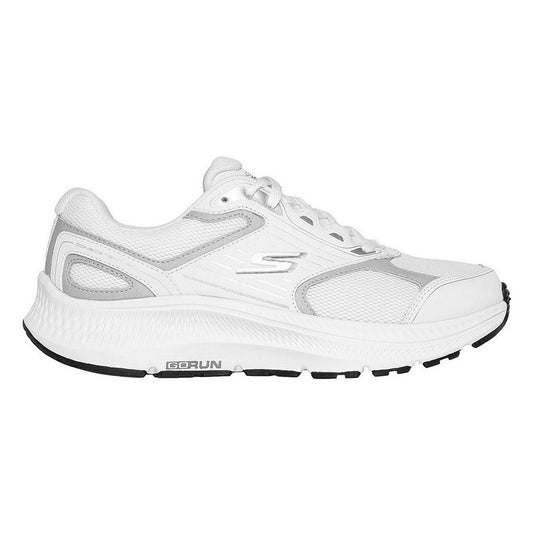 White-Silver - Front - Skechers Womens-Ladies Go Run Consistent 2.0 Advantage Leather Trainers