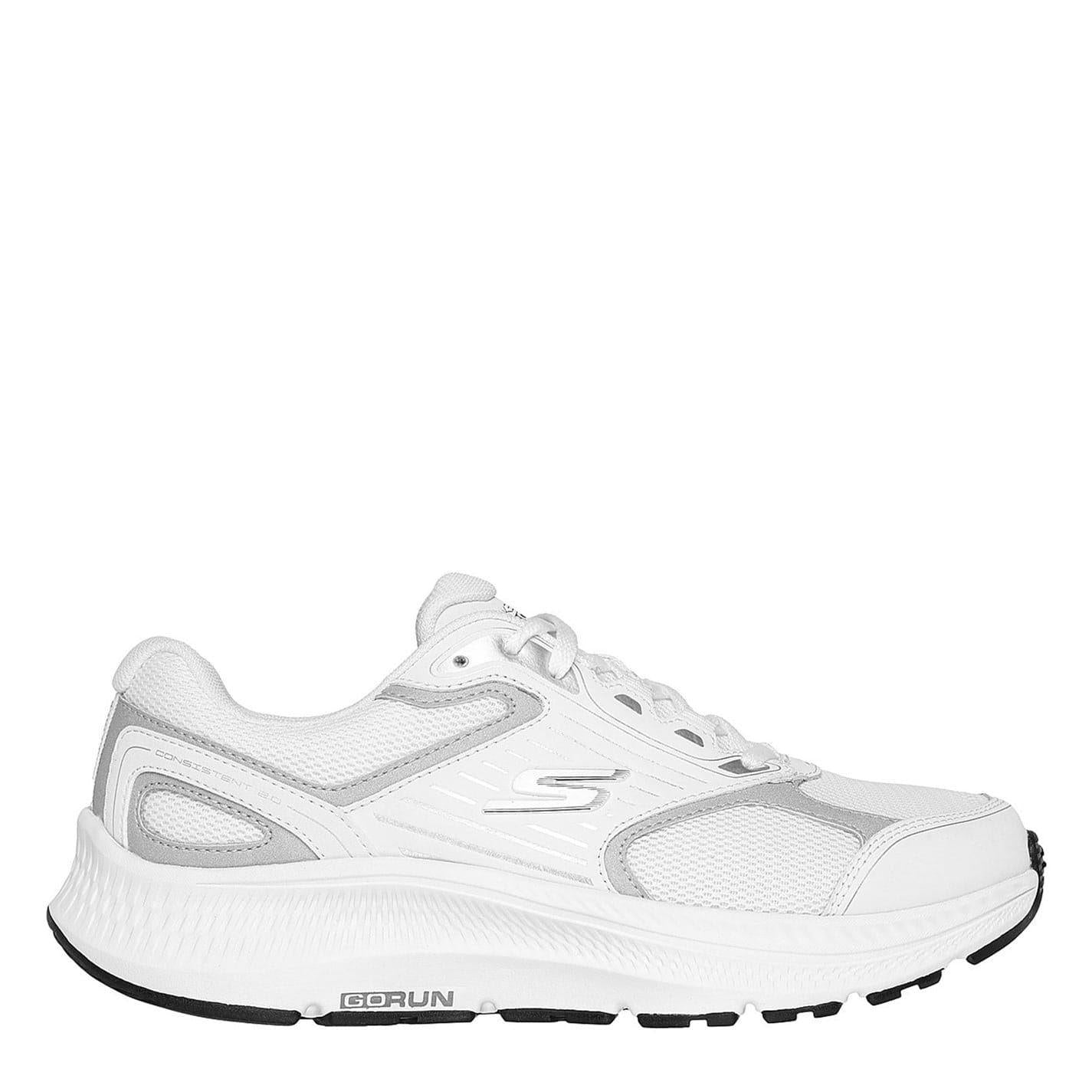 White - Lifestyle - Skechers Womens-Ladies Go Run Consistent 2.0 Advantage Leather Trainers