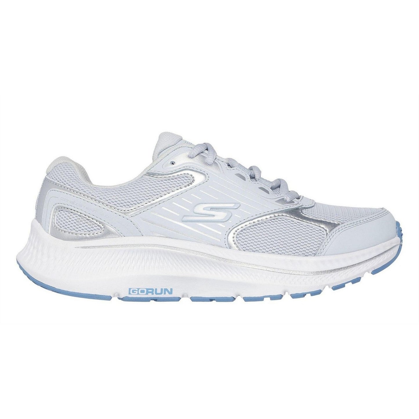 Light Blue - Front - Skechers Womens-Ladies Go Run Consistent 2.0 Advantage Leather Trainers
