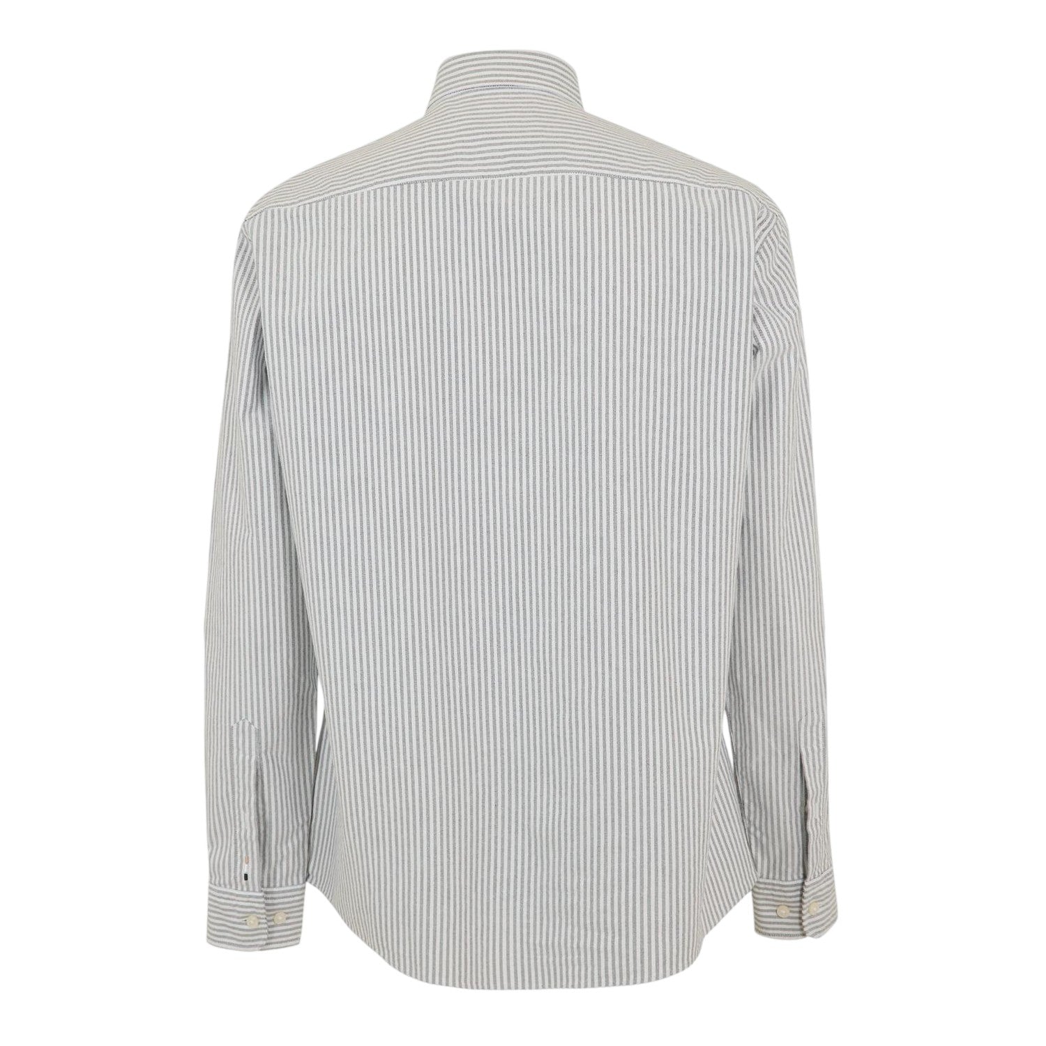 Dark Blue-Grey - Back - Boss Mens H-Roan Oxford Shirt