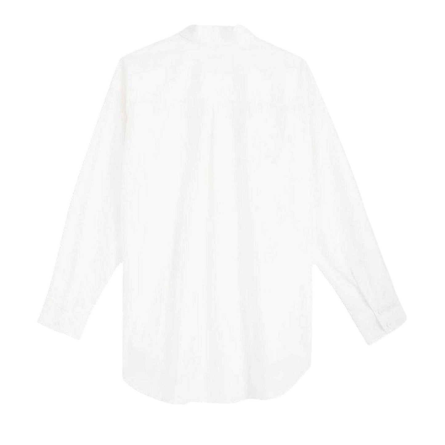 Bright White - Back - Levis Womens-Ladies Nola Logo Oversized Long-Sleeved Shirt