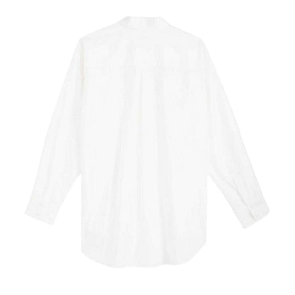 Bright White - Back - Levis Womens-Ladies Nola Logo Oversized Long-Sleeved Shirt