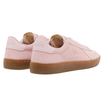 Pink - Pack Shot - Lacoste Womens-Ladies Pro Logo Leather Flat Trainers