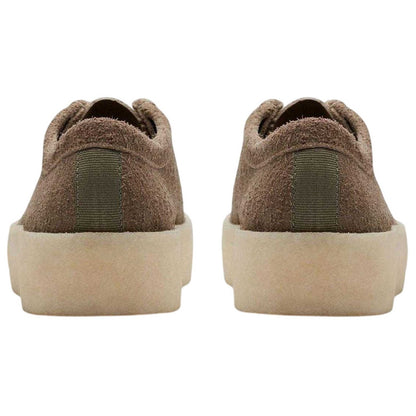 Pale Khaki - Back - Clarks Mens Wallabee Suede Moc Toe Platform Moccasins