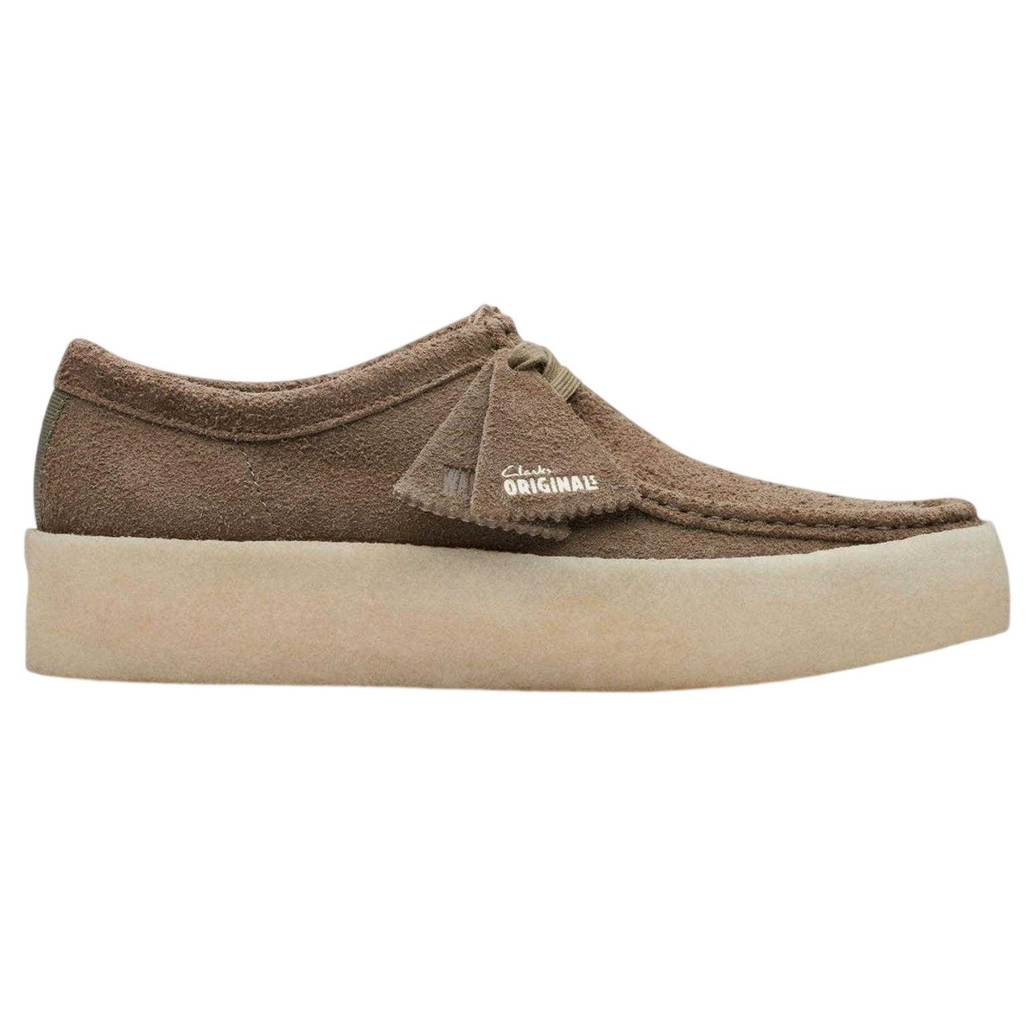 Pale Khaki - Lifestyle - Clarks Mens Wallabee Suede Moc Toe Platform Moccasins