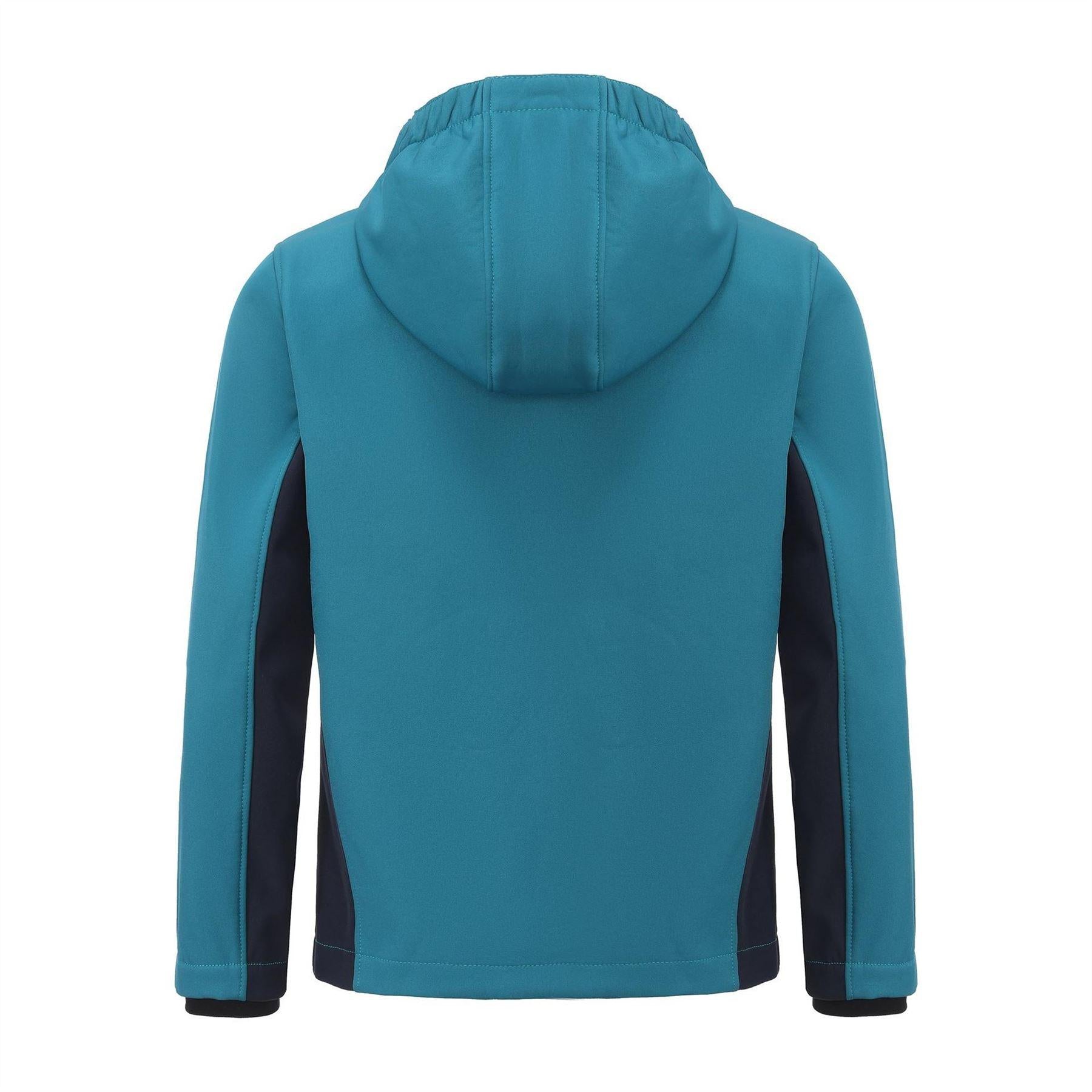 Ocean Blue - Back - Karrimor Childrens-Kids Logo Soft Shell Jacket