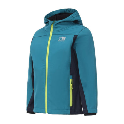 Ocean Blue - Side - Karrimor Childrens-Kids Logo Soft Shell Jacket