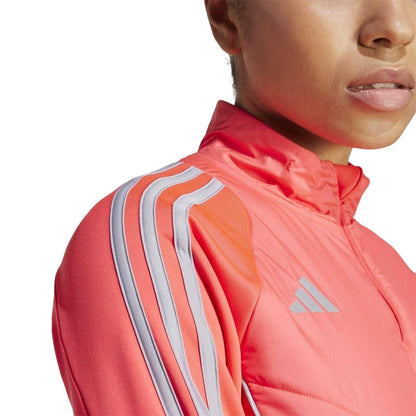 Light Red - Side - Adidas Womens-Ladies Tiro Logo Regular Raglan Athletic Track Top
