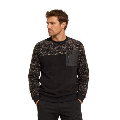 Black - Side - Luke Mens Hoverla Digital Camo Sweatshirt