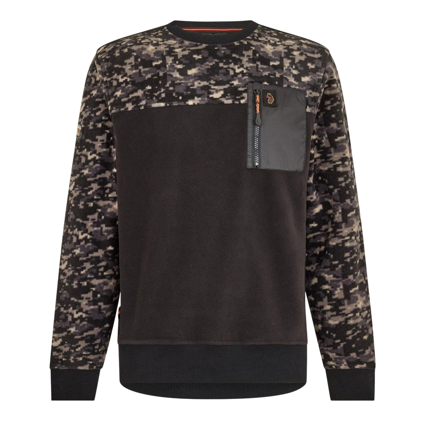 Black - Front - Luke Mens Hoverla Digital Camo Sweatshirt