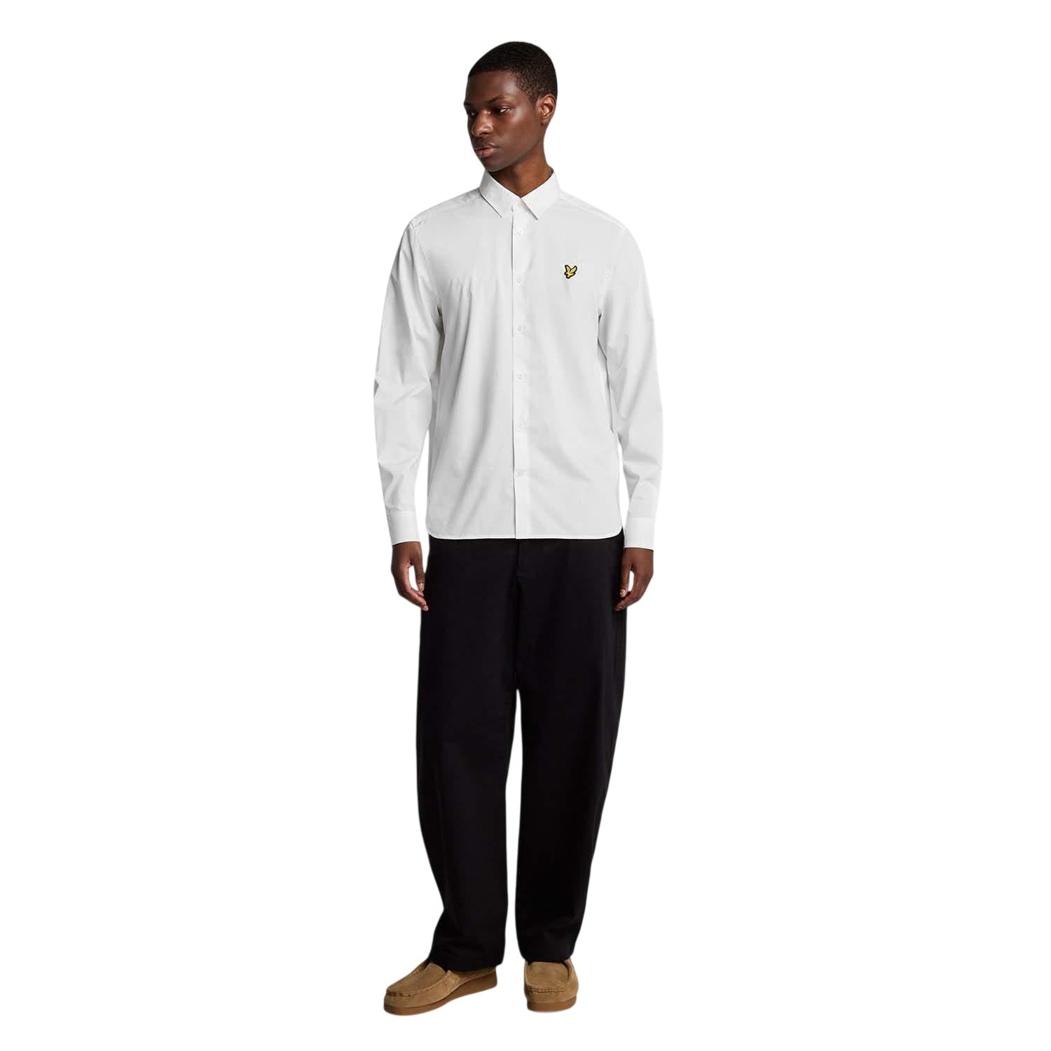 White - Lifestyle - Lyle & Scott Mens Regular Long-Sleeved Shirt