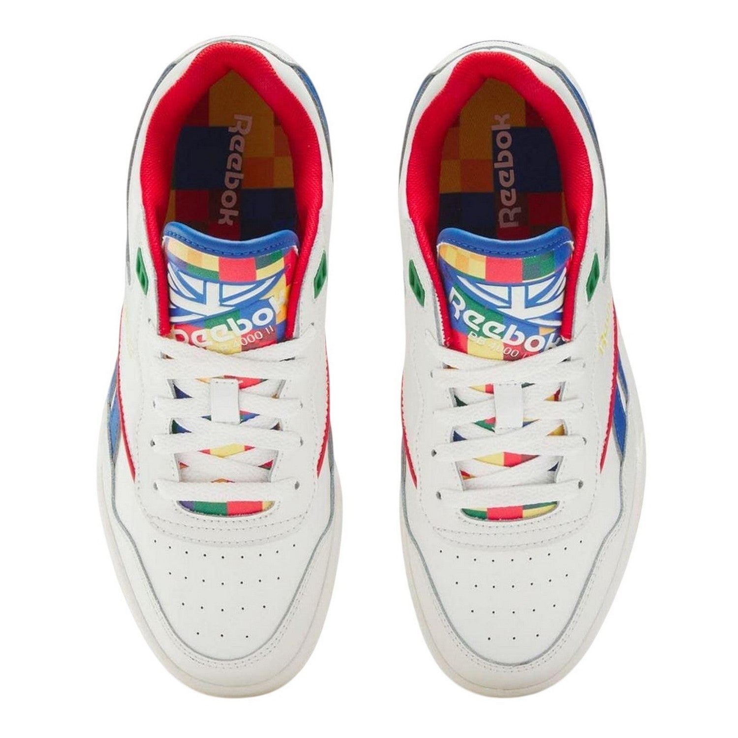 White-Blue - Side - Reebok Womens-Ladies 4000 II Leather Trainers
