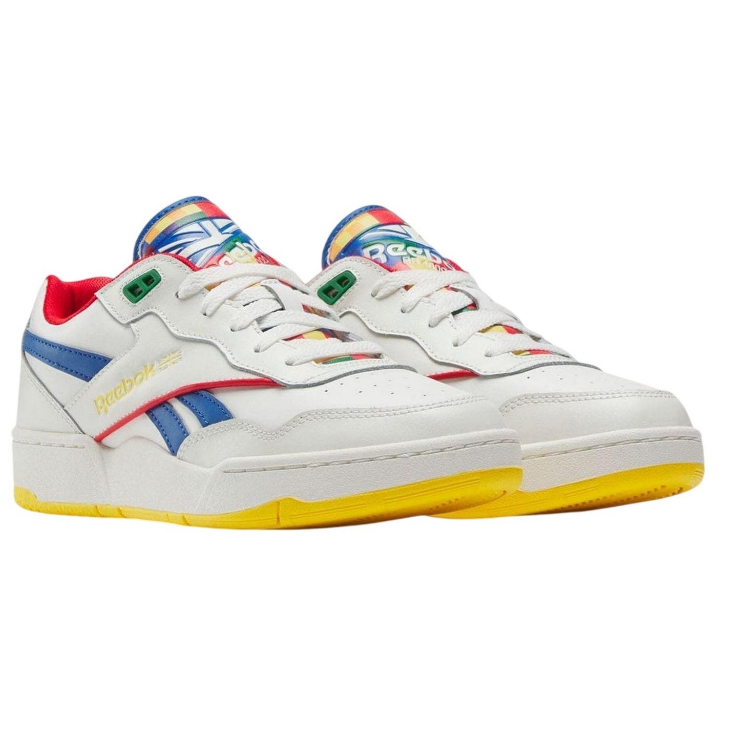 White-Blue - Pack Shot - Reebok Womens-Ladies 4000 II Leather Trainers