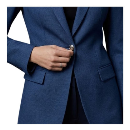Blue - Side - Boss Womens-Ladies Single-Breasted Slim Blazer