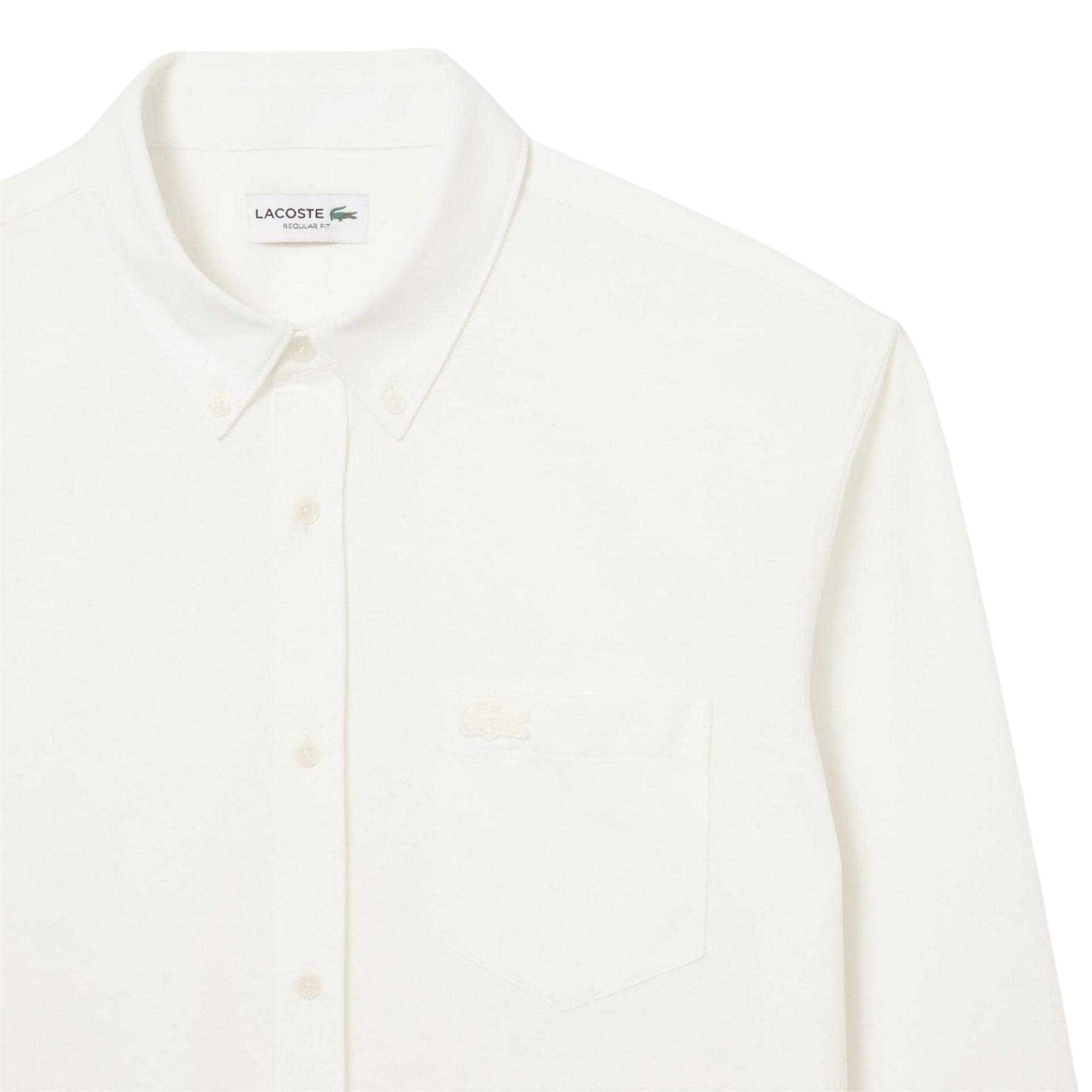Cream - Side - Lacoste Mens Cotton Jersey Regular Shirt