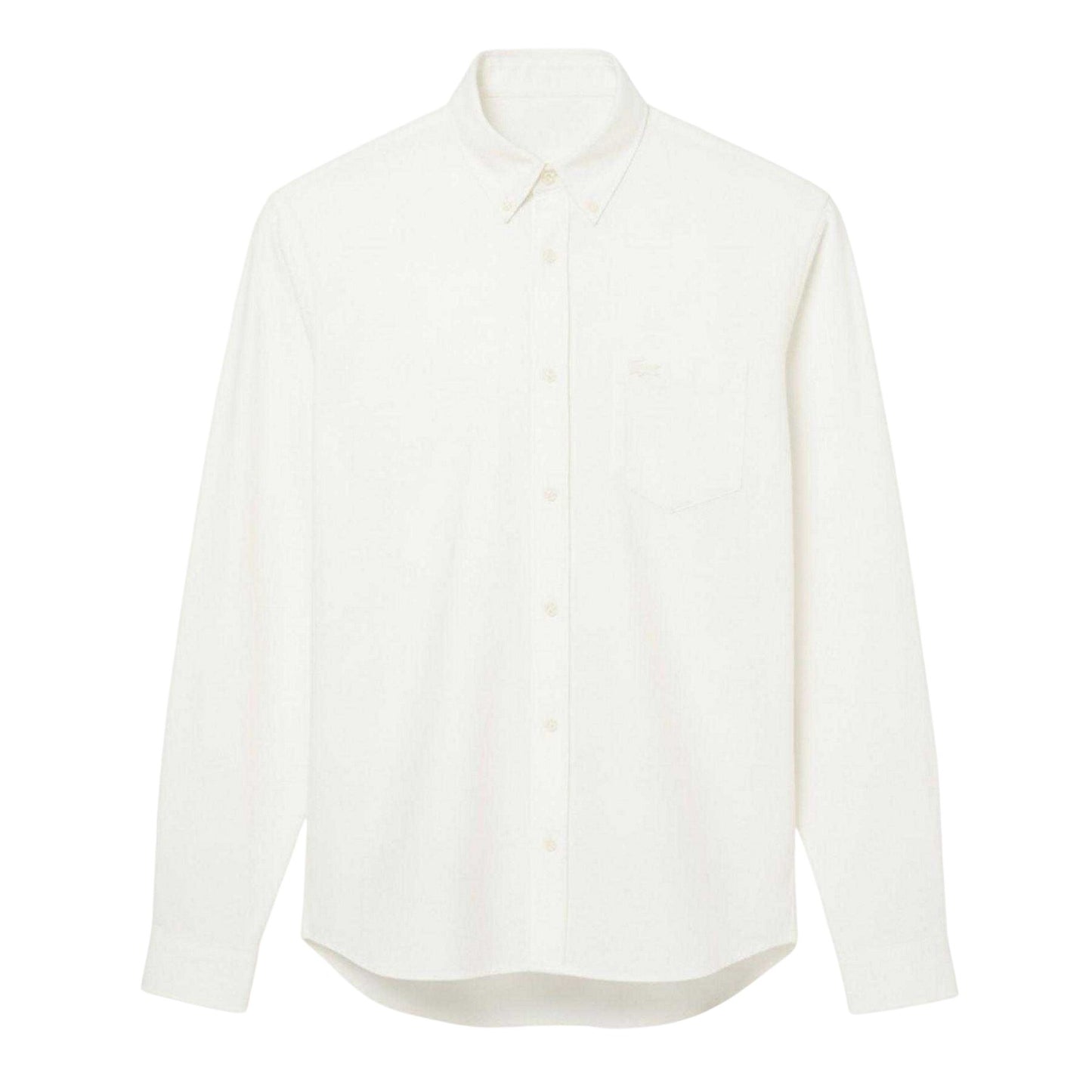 Cream - Front - Lacoste Mens Cotton Jersey Regular Shirt