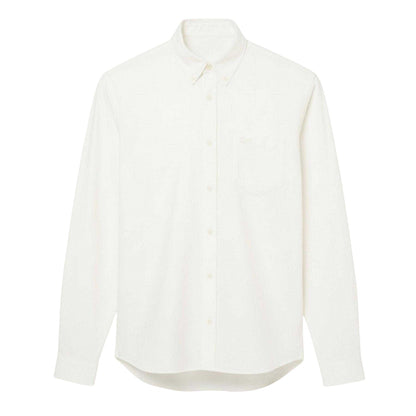 Cream - Front - Lacoste Mens Cotton Jersey Regular Shirt