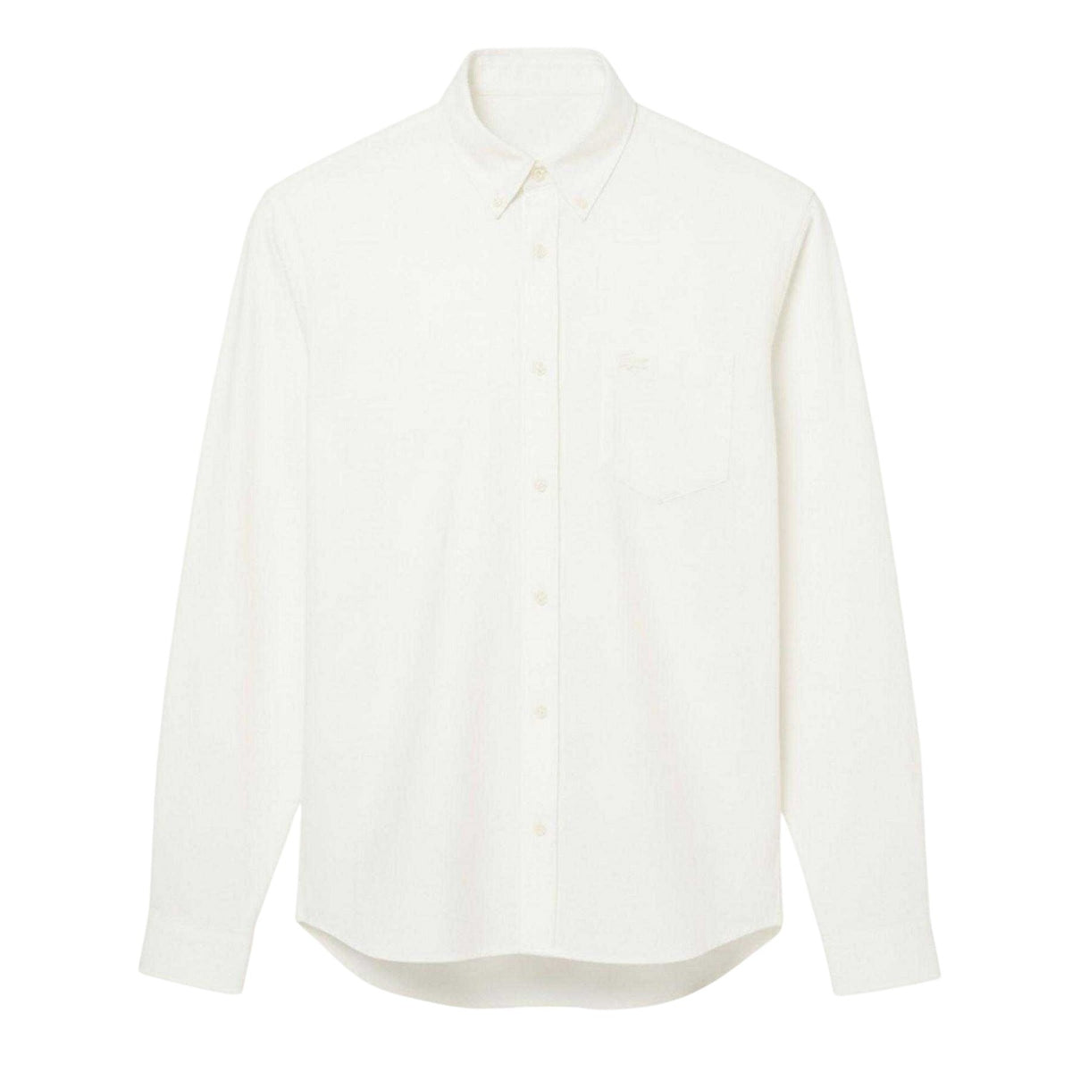 Cream - Front - Lacoste Mens Cotton Jersey Regular Shirt