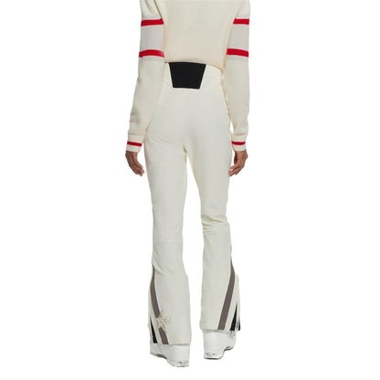 White - Back - Boss Womens-Ladies Zip Pocket Flared Colour Block Ski Trousers
