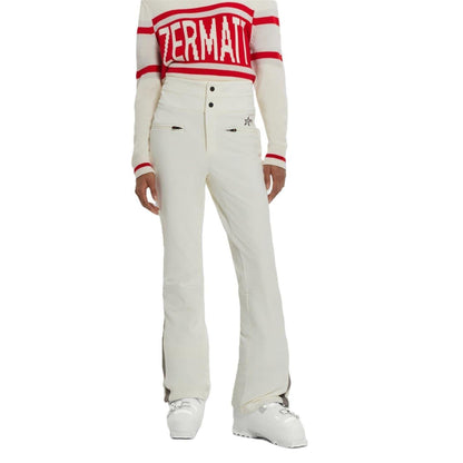 White - Lifestyle - Boss Womens-Ladies Zip Pocket Flared Colour Block Ski Trousers