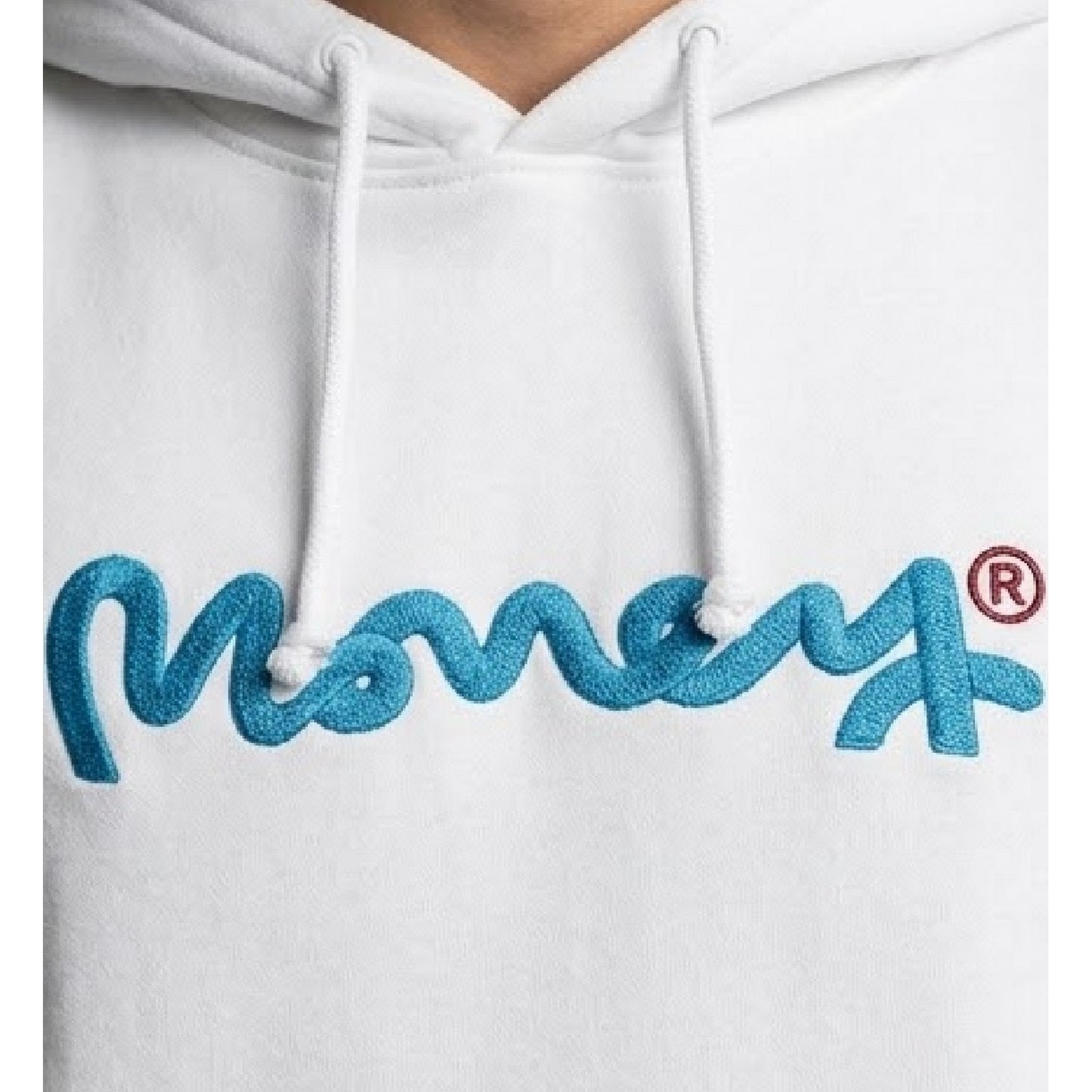 White - Side - Money Mens Chop Hoodie