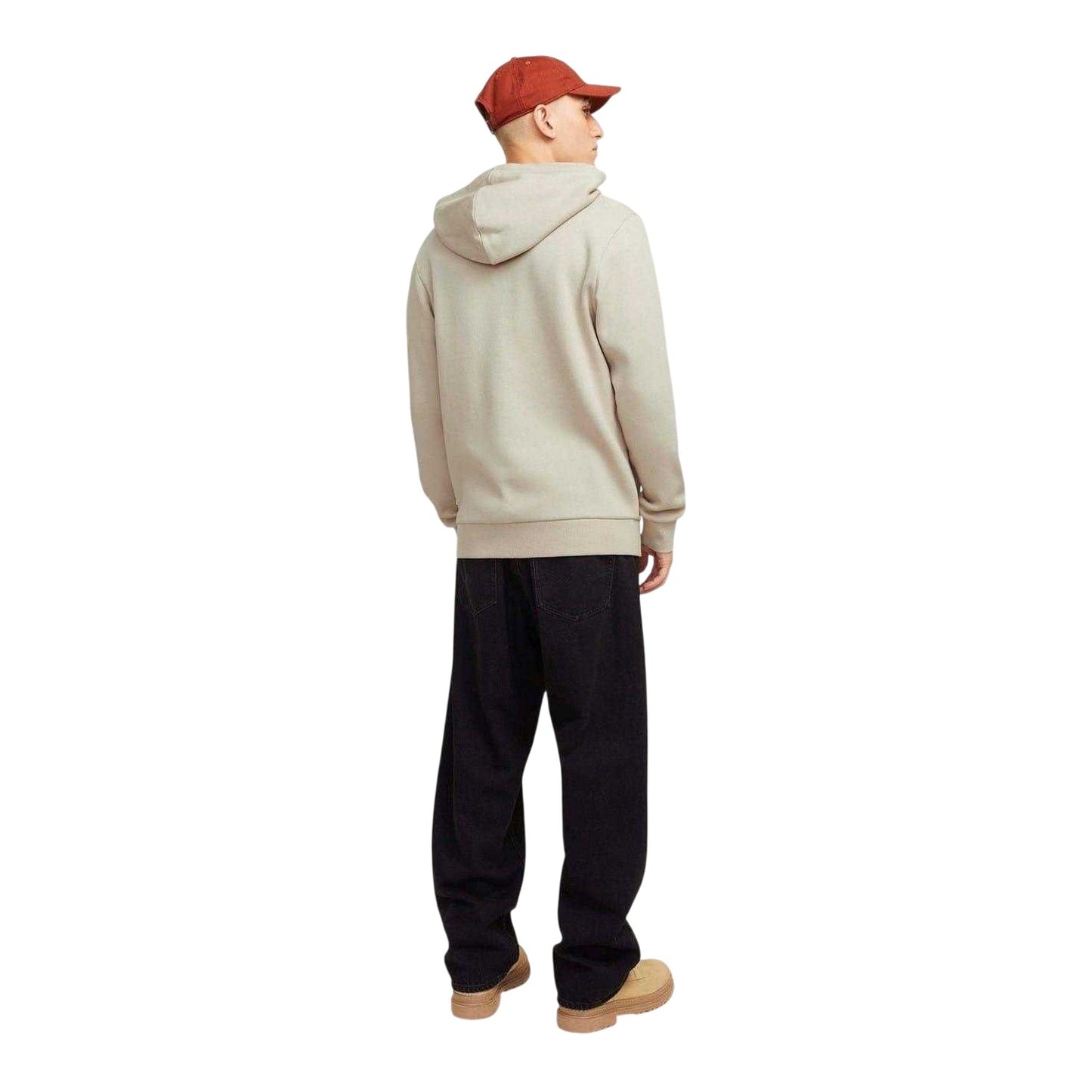 Moonbeam - Back - Jack And Jones Mens Logo Full Zip Hoodie