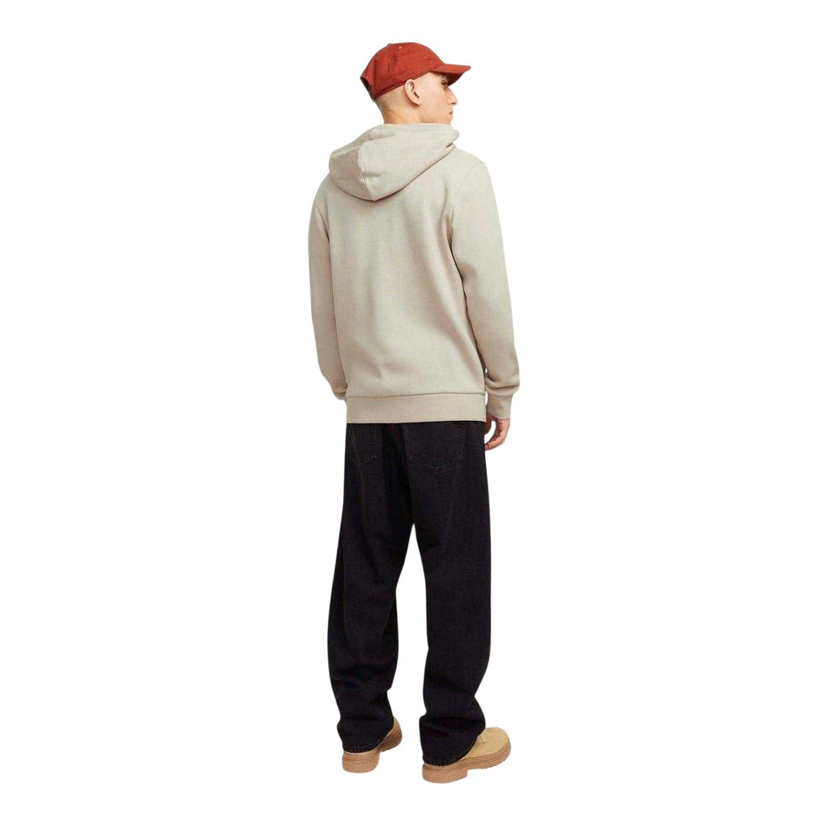 Moonbeam - Back - Jack And Jones Mens Logo Full Zip Hoodie