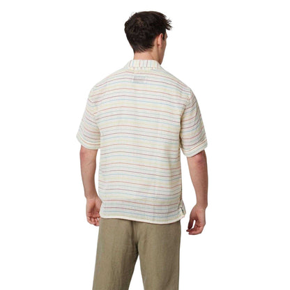 Multicoloured - Back - Peregrine Mens Stripe Revere Collar Shirt